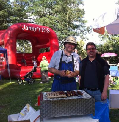 Roger Lewandowski (links), Vorsitzender des CDU Stadtverbandes Falkensee und Michael Koch, Vorsitzender der CDU-Fraktion im Kreistag Havelland.