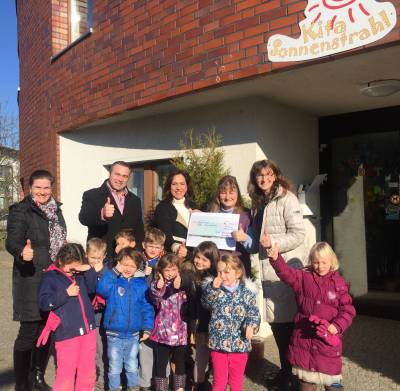 Spendenbergabe an die Kita Sonnenstrahl