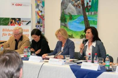 Auftakt der Bildungstour der CDU-Landtagsfraktion im Lise-Meitner-Gymnasium in Falkensee.