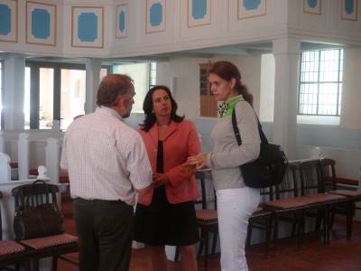 Barbara Richsteun und Dr. Saskia Funck besuchten die Evangelische Kirchengemeinde Falkensee-Falkenhagen.