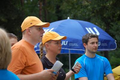 Roger Lewandowski (Vizelandrat des Landkreises HVL), Katarzyna Debicka (Kreisvors. der JU HVL), Sebastian Lauer (Beisitzer im Kreisvorstand der JU HVL)