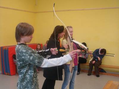 Beim Bogenschieen in Nauen...